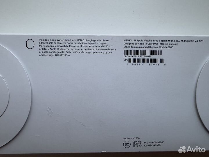 Часы iWatch apple 9 45mm midnight