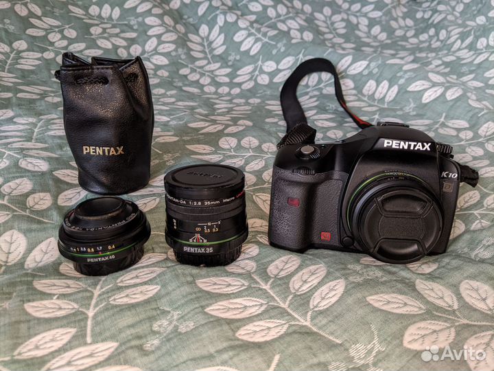 Pentax K10D + бат блок + объективы