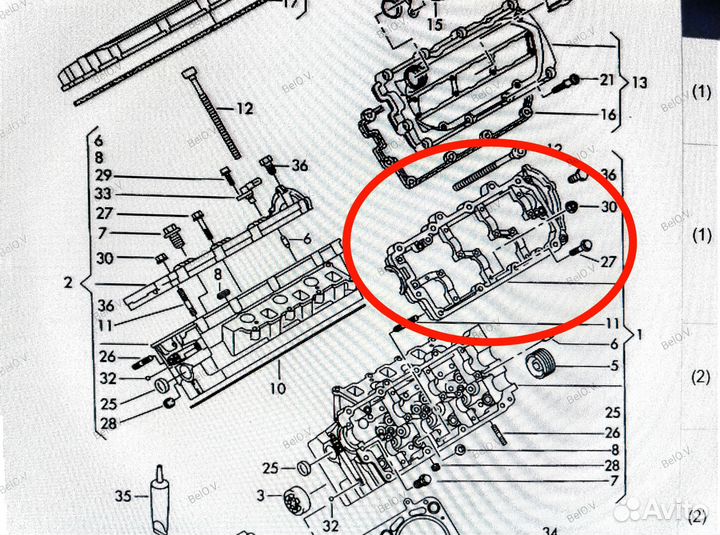 Постель распредвала / пастель распредвала Audi Q7