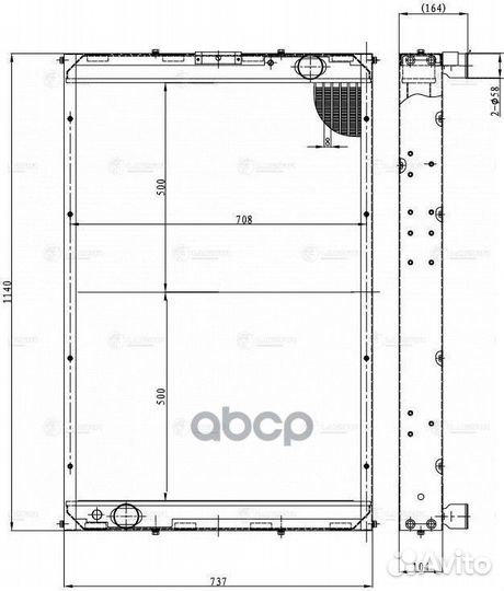 Радиатор двигателя LRc07601 luzar