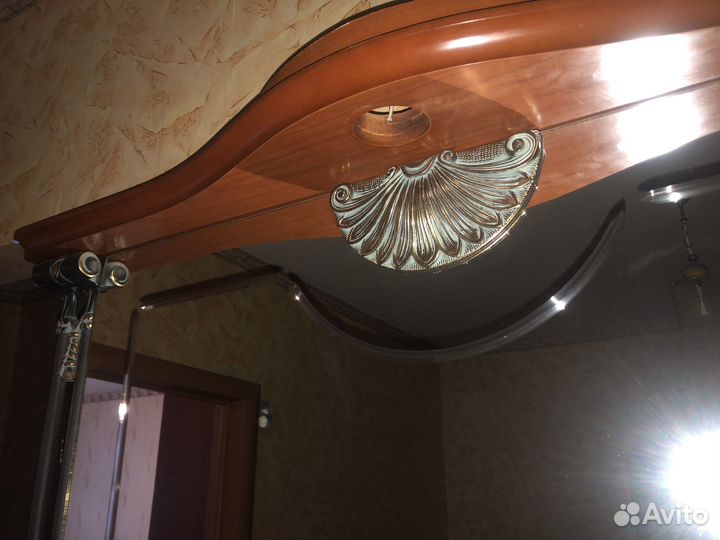 Зеркало огромное, 2 на 1 м, металл и дерево