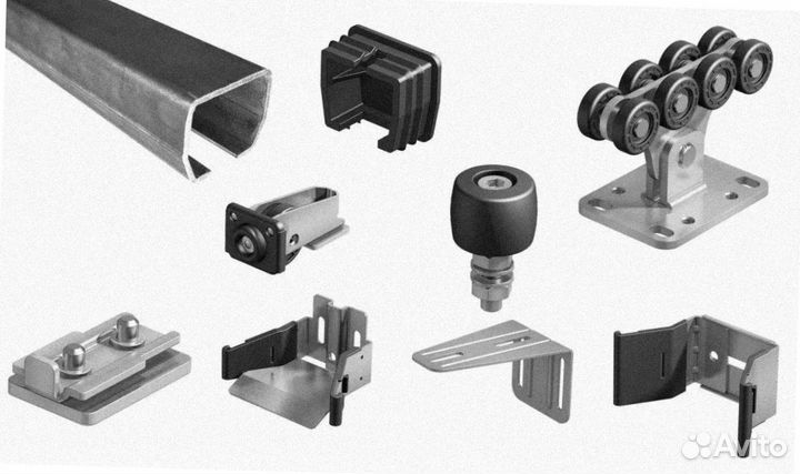 Комплект для откатных ворот. Оцинк шиной до 450 кг