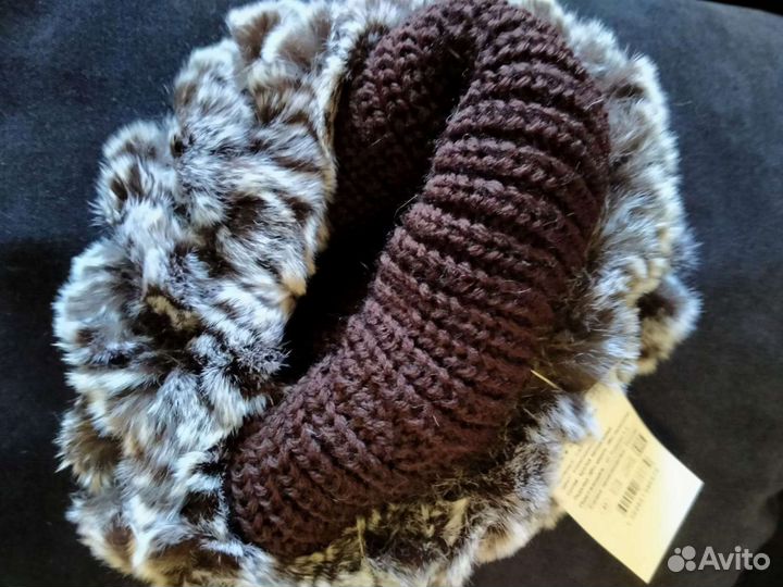 Шапка женская, натуральный кролик
