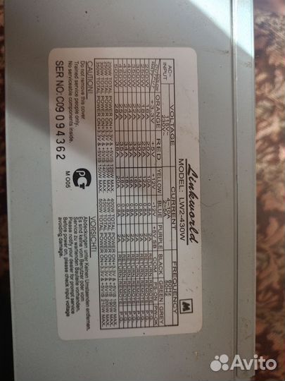 Блок питания 430 ват