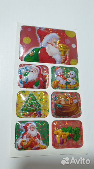 3 д наклейки Новый год