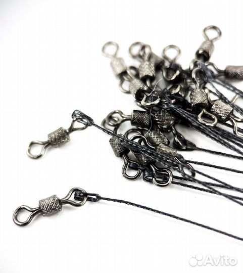 Поводок вольфрамовый 10 кг 10 см 10 шт