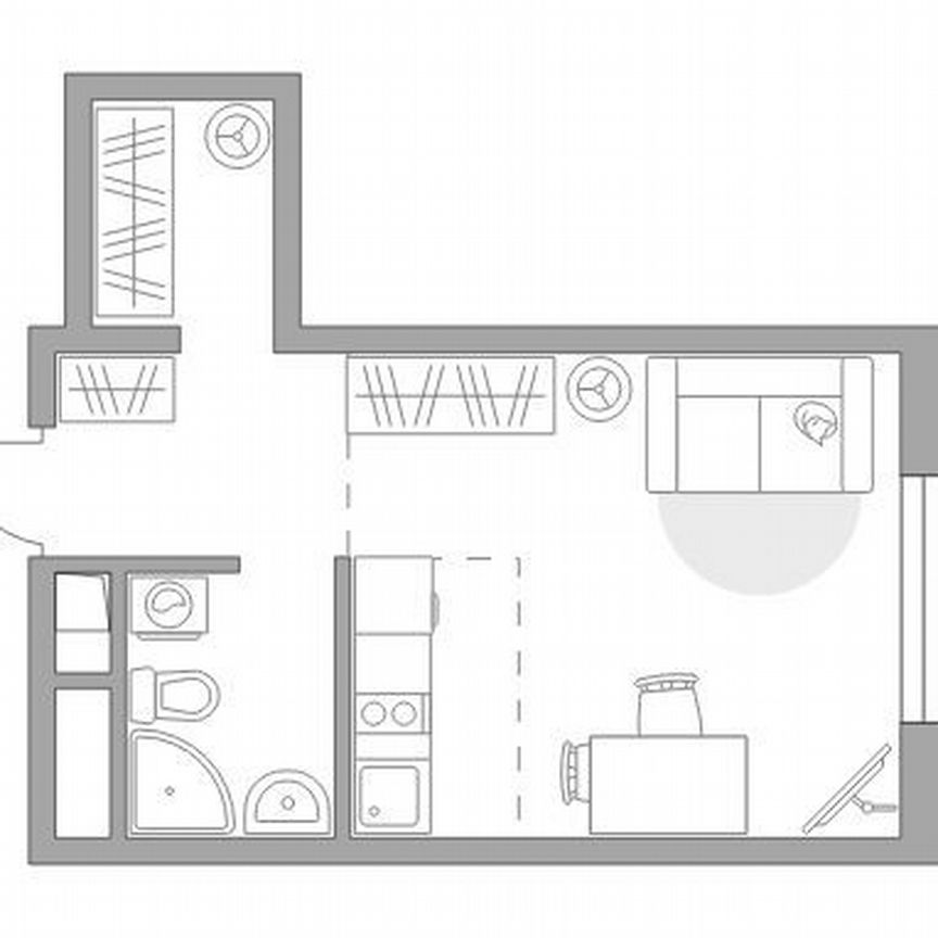 1-к. квартира, 21,3 м², 14/14 эт.