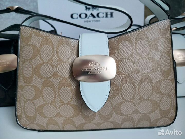 Сумка Coach на плечо новая 3 цвета