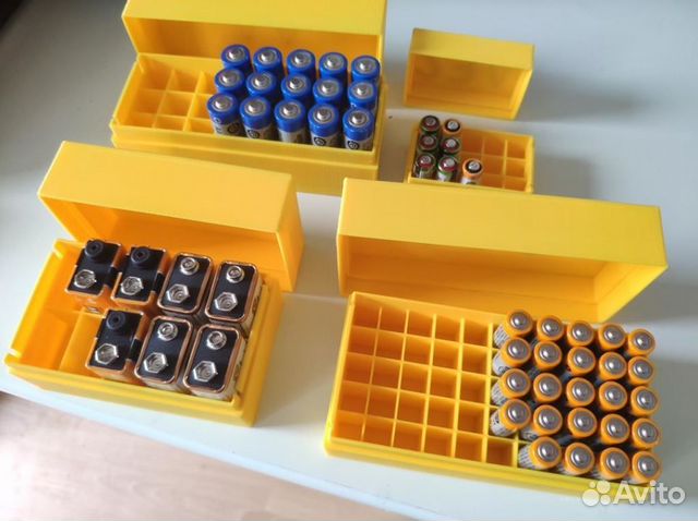 Коробки для батареек AA/AAA/C/D/PP3/CR123A и др