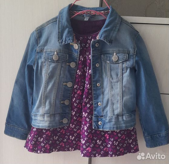 Джинсовая куртка для девочки новая 92