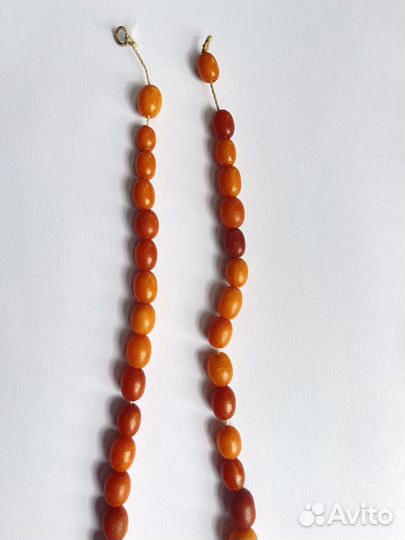 Янтарные бусы желток времен СССР настоящий янтарь