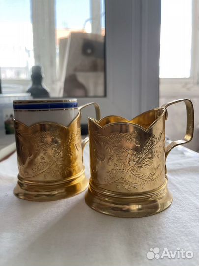 Подстаканник со стаканом СССР