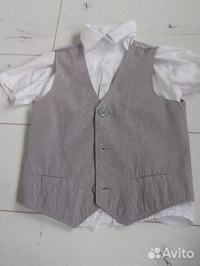 Рубашка +жилетка
