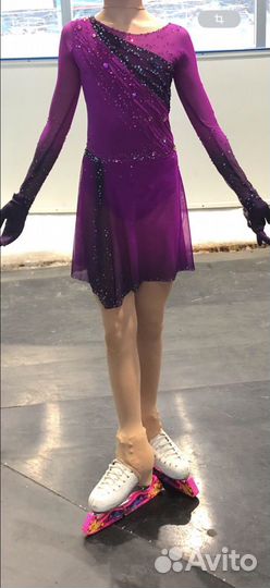 Платье для выступлений фигурное катание 140см