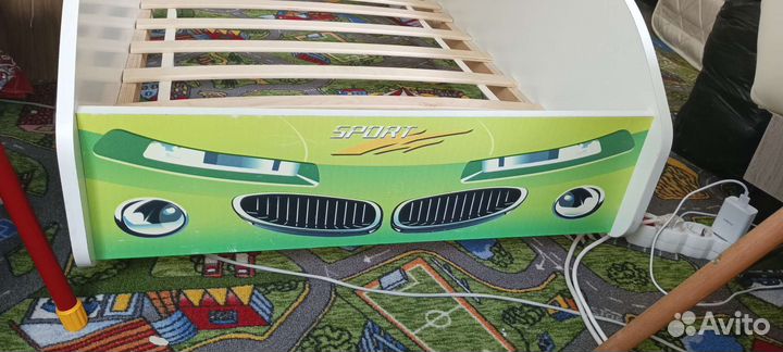 Детская кровать машина с подсветкой