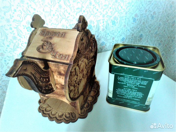 Банка, коробка для чая ручной работы из дерева