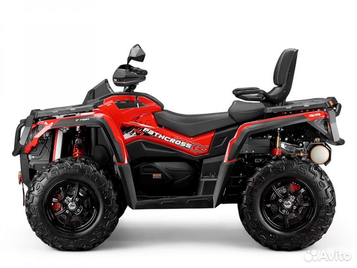 Квадроцикл Odes ATV650 двухместный красный