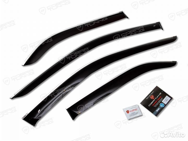 Дефлекторы окон Toyota Corolla E160 с молдингом