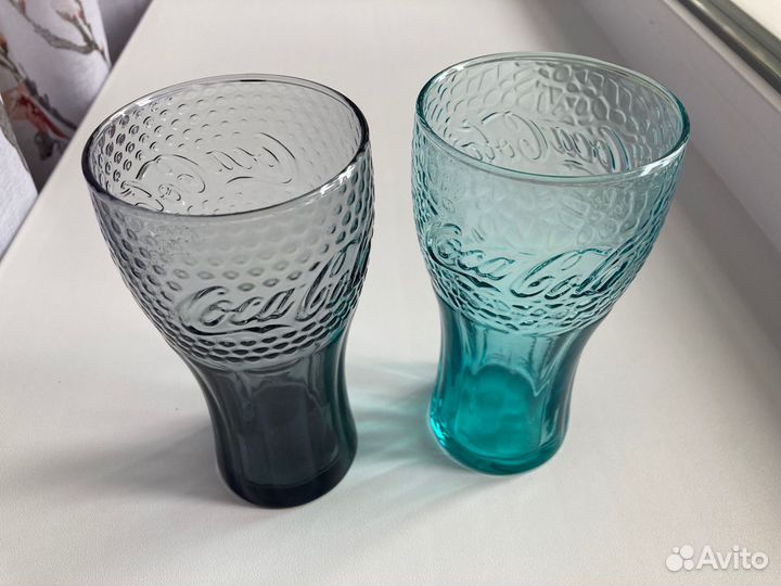 Бокалы цветное стекло 2 штуки Coca Cola Объем 360