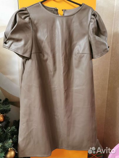 Платье кожаное женское