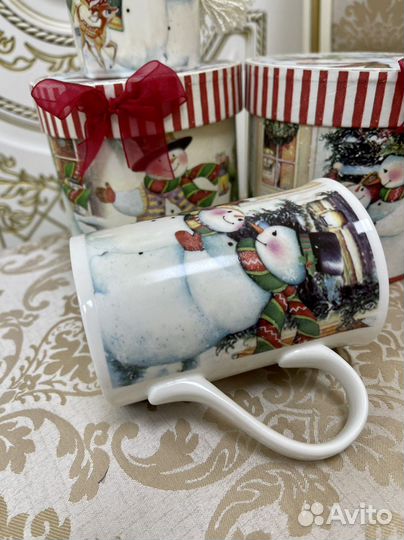 Кружка новогодняя коллекционная в коробке