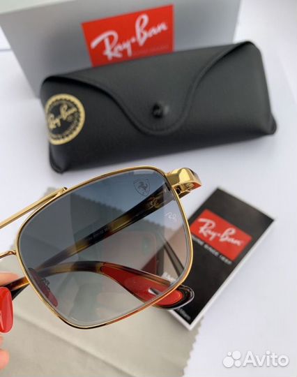 Очки ray ban ferrari пепельные