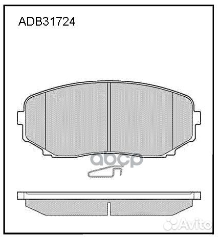 Колодки тормозные дисковые ADB31724 allied nippon