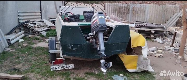 Лодка прицеп мотор ямаха 25