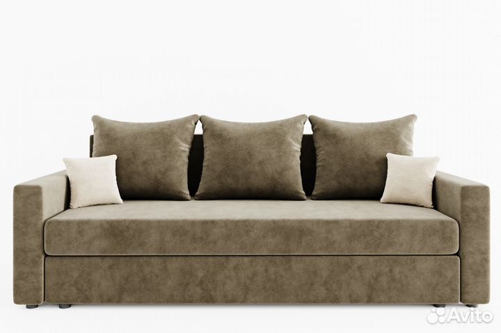 Диван прямой Олимп-1 (ппу) с ножками-кубышками