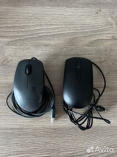 Мышь проводная Dell, Logitech