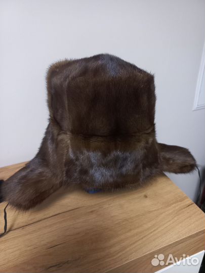 Норковая шапка мужская ушанка
