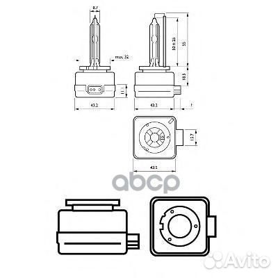 Лампа D1S 85V-35W (PK32D-2) 4400K vision (philips)