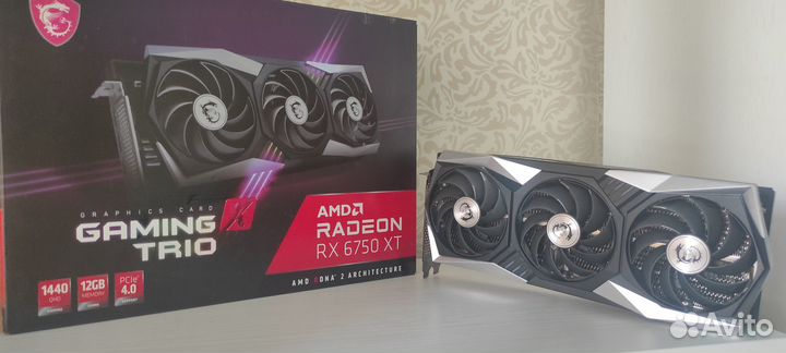 Видеокарта RX 6750 XT gaming trio 12G