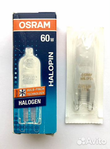 Лампа галогенная osram Halopin 60W 230V G9