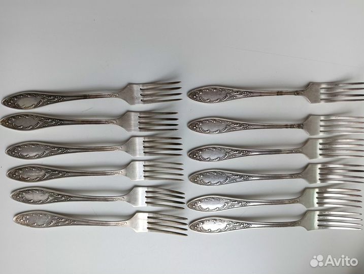 Вилки из мельхиора, Режевский завод, СССР (набор)