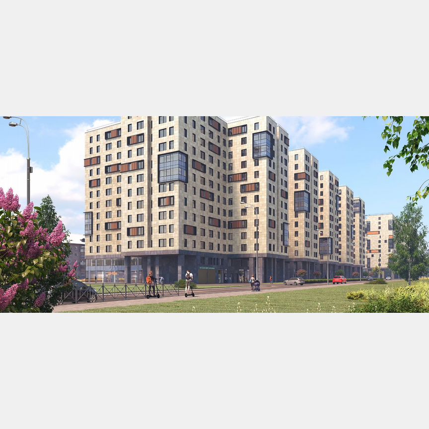 1-к. апартаменты, 34,6 м², 12/13 эт.