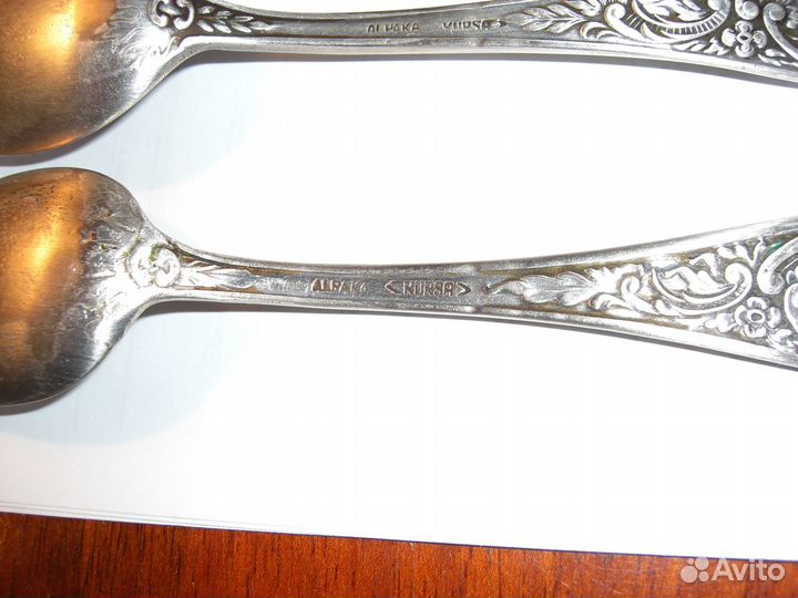 Мельхиор чайные ложки Латвия разные винтаж