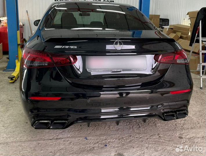 Спойлер 63s на крышку багажника Е-class w213 под