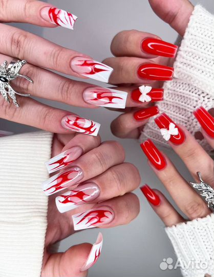 Маникюр, наращивание ногтей, экстрим.наращивание