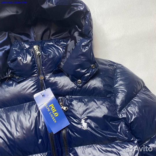 Пуховик Polo Ralph Lauren с белой вышивкой (Арт.82478)