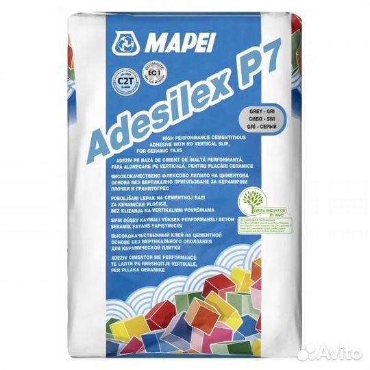 Клей для плитки Mapei Adesilex P7 Серый 25 кг