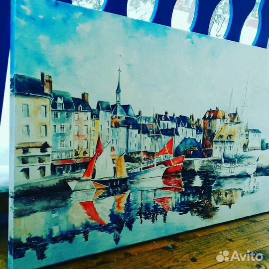 Картина корабли Франция 1200х800