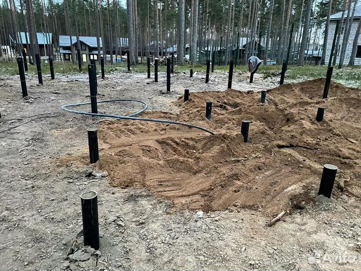 Ручной и механический монтаж сваи