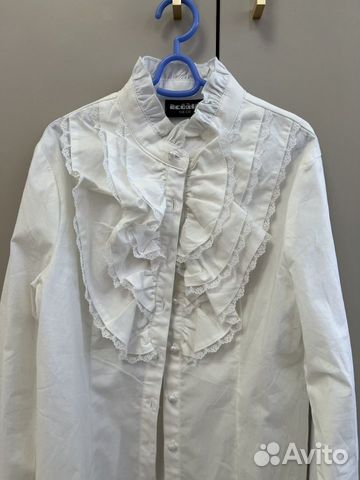 Рубашка белая новая для девочки 146