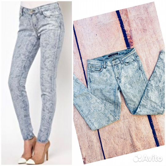 Расписные летние хиппи джинсы от J Brand S