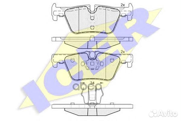 Колодки торм.диск.задн. 1 Series (F20) 116d 11