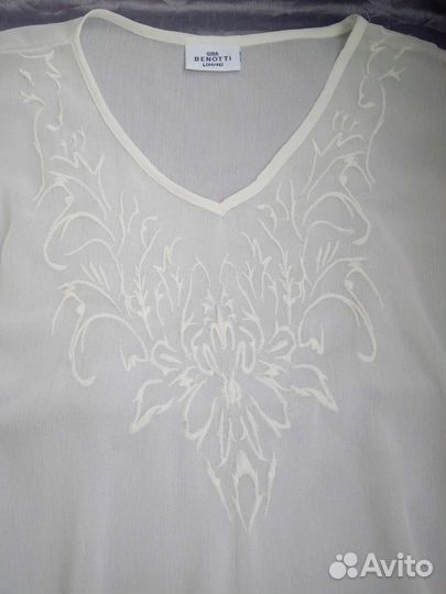 Пляжная туника накидка белая 50-52 размер