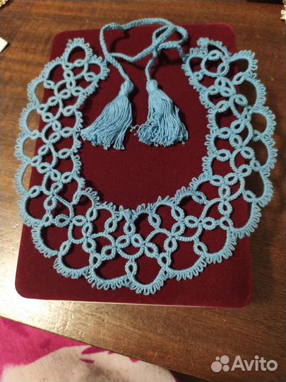 Салфетки. Кружево.Воротники дет. Фриволите