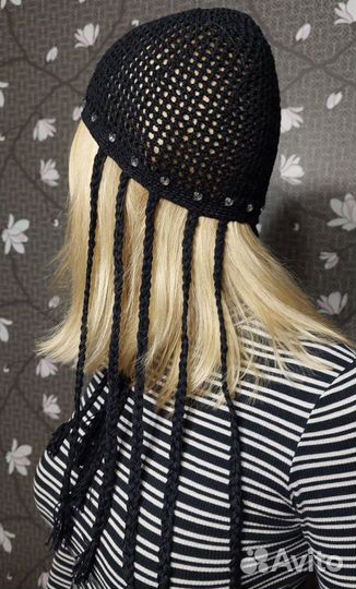 Шапка женская вязаная кроше