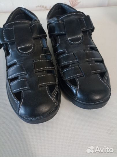 Кожаные туфли для мальчика 33 размер